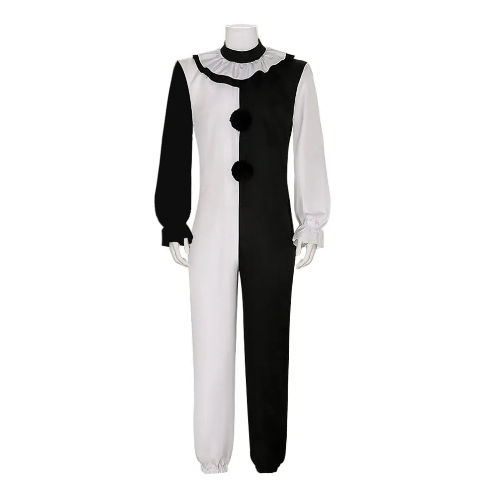 Terrifier Art Clown Joker Cosplay Costume Men Jumpsuit Women Role Play Fancy Dress up Horror Dress Suit Halloween Carnival Party