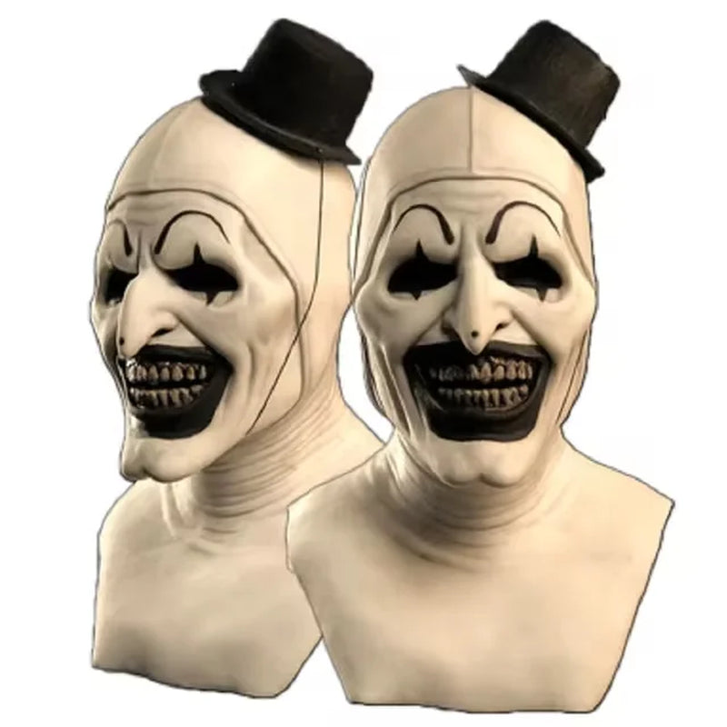 Art the Clown Cosplay Movie Terrifier 2 Art the Clown Cosplay Costume Jumpsuit Mask Halloween Costumes Mask for Men Women