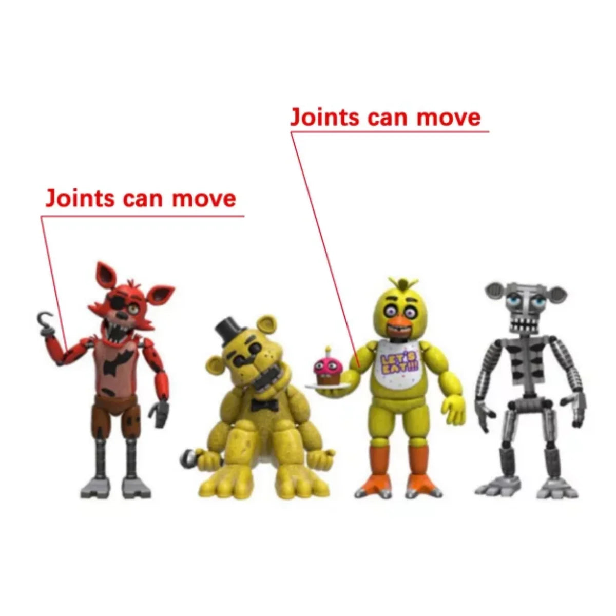 4Pcs/Set Five Nights at Freddy'S Action Figures FNAF Action Figures - Exclusive Collection - Five Nights at Freddy'S Toys for Kids Age 14+, B