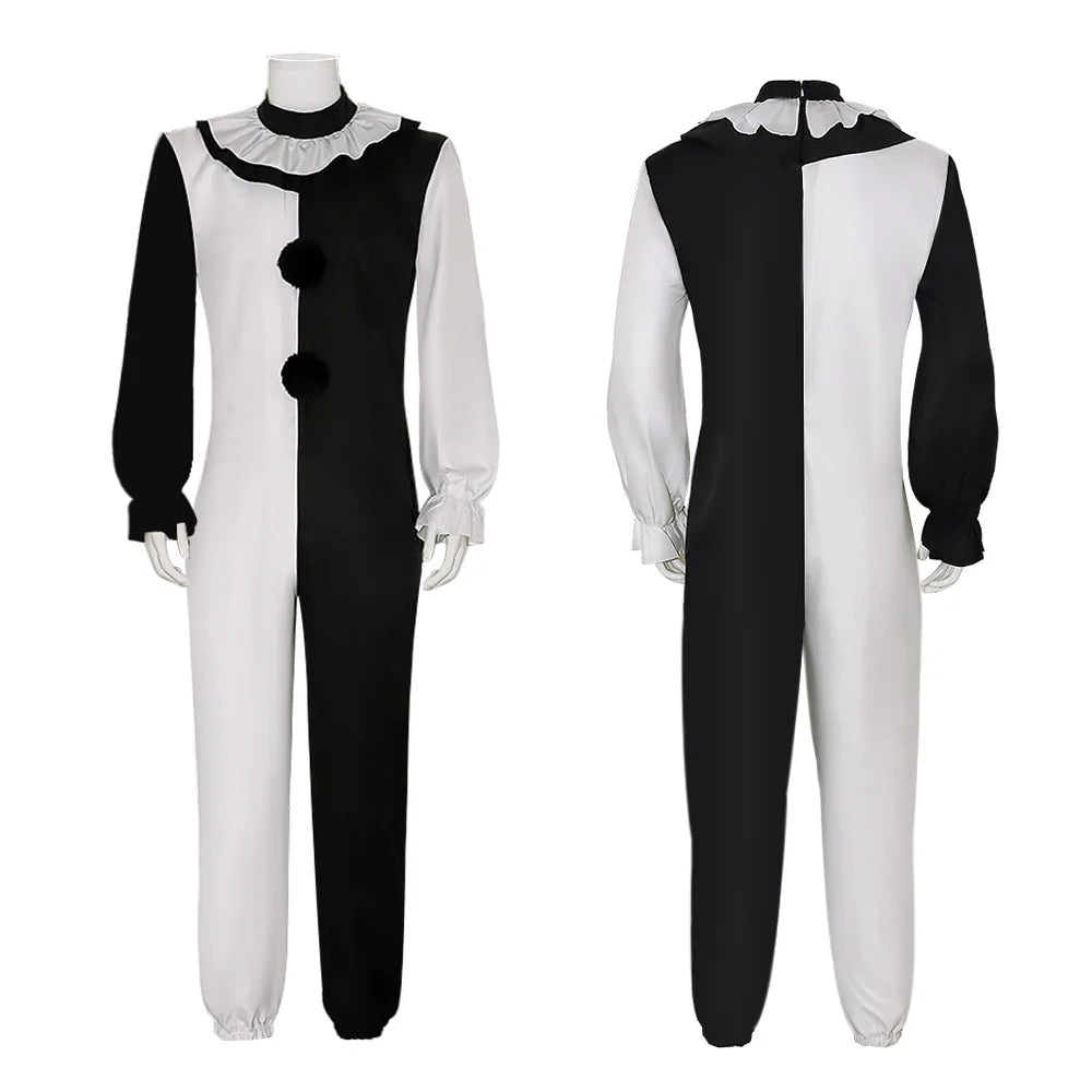Terrifier Art Clown Joker Cosplay Costume Men Jumpsuit Women Role Play Fancy Dress up Horror Dress Suit Halloween Carnival Party
