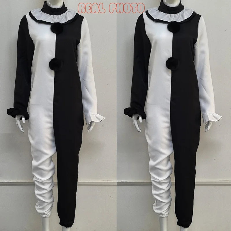 Art the Clown Cosplay Movie Terrifier 2 Art the Clown Cosplay Costume Jumpsuit Mask Halloween Costumes Mask for Men Women