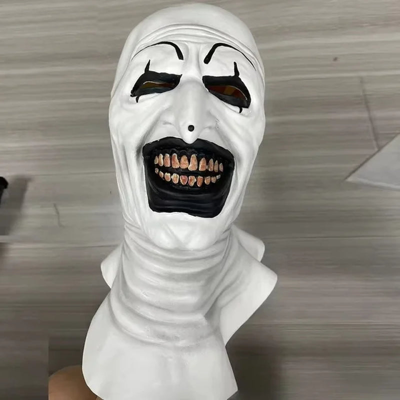 Art the Clown Cosplay Movie Terrifier 2 Art the Clown Cosplay Costume Jumpsuit Mask Halloween Costumes Mask for Men Women