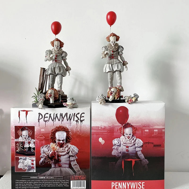 NECA Pennywise Joker Action Figure Toy Doll Horror Halloween Christmas Gift 18Cm Bookshelf Ornament
