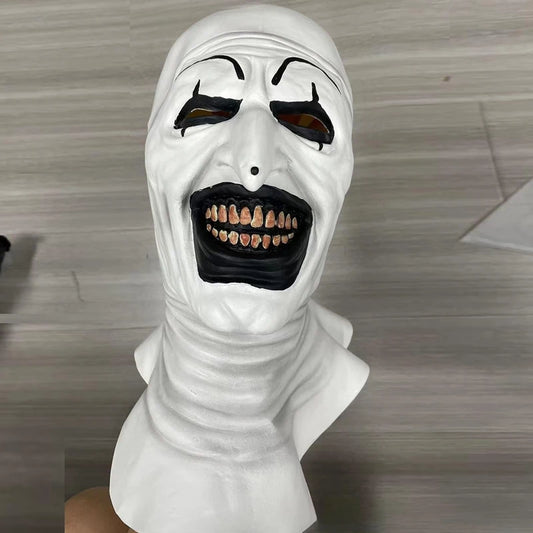 Art the Clown Cosplay Movie Terrifier 2 Art the Clown Cosplay Costume Jumpsuit Mask Halloween Costumes Mask for Men Women