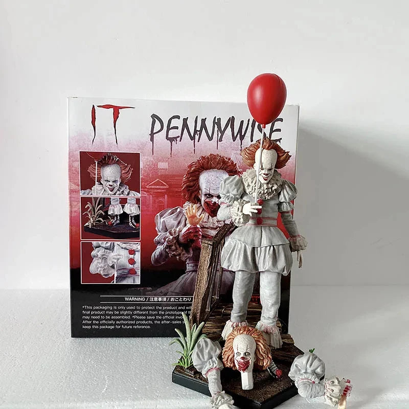 NECA Pennywise Joker Action Figure Toy Doll Horror Halloween Christmas Gift 18Cm Bookshelf Ornament