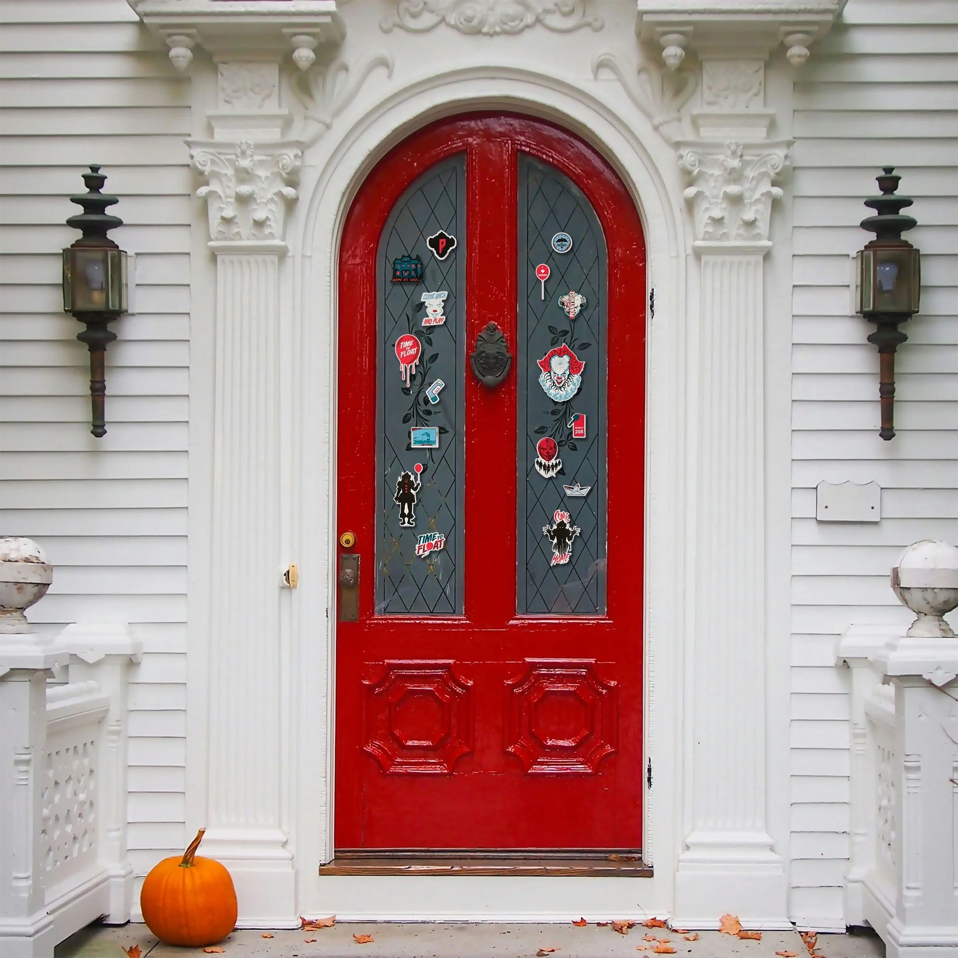 Pennywise Halloween Static Cling Wall or Window Décor, 16 Pieces by