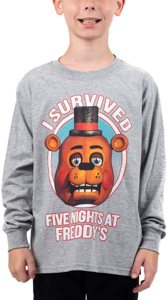 Five Nights at Freddy'S Video Game Boys Long Sleeve Shirt